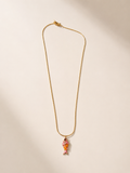 the pink mini sardine necklace