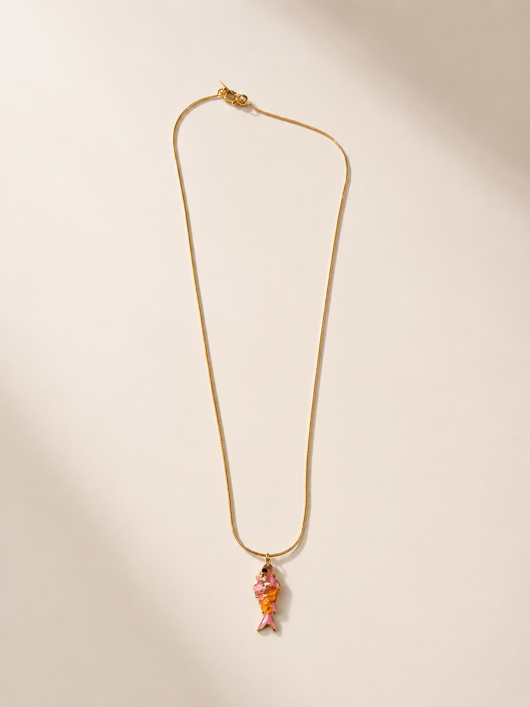 the pink mini sardine necklace