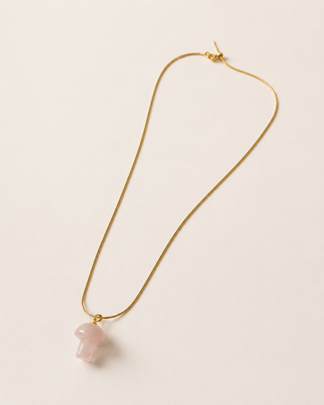 the pink quartz lucky mushroom