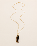 tiger's eye fish charm necklace
