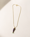 the purple fish necklace