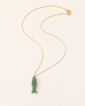 jade fish charm necklace