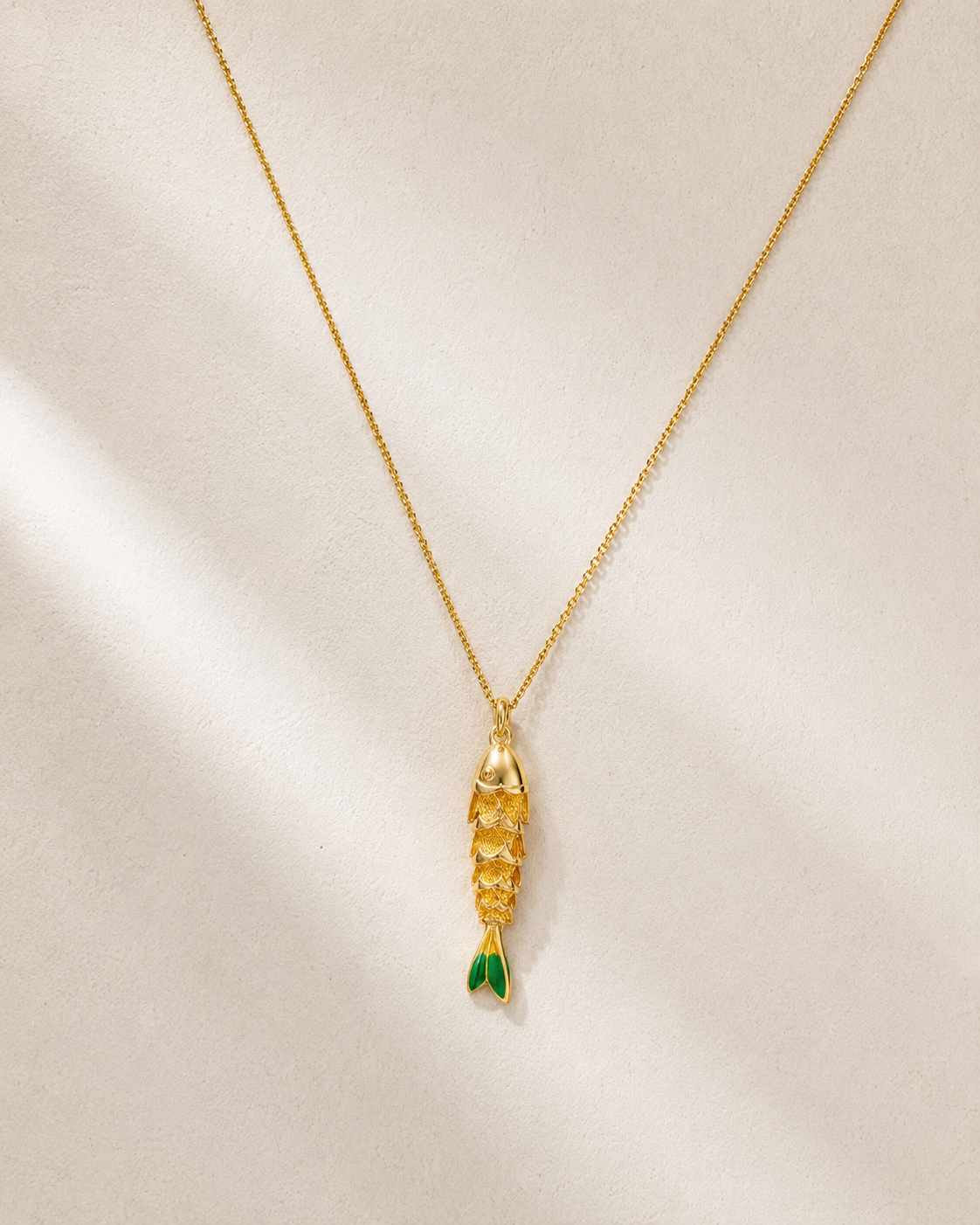 yellow sardine necklace